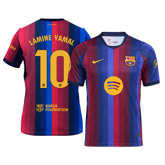 LAMINE YAMAL #10 Barcelone Domicile Maillot 2026/27 Bleu&Grenat