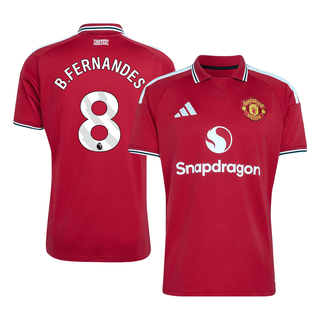 B.FERNANDES #8 Manchester United Maillot Domicile 2026/27 Rouge