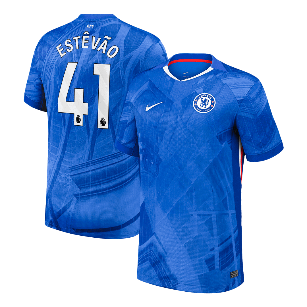 ESTÊVÃO #41 Chelsea Domicile Maillot 2025/26 Bleu - Superbe