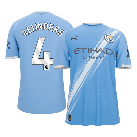 REIJNDERS #4 Maillot domicile Manchester City 2025/26 Bleu - Super