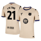 F.DE JONG #21 Barcelone Maillot Extérieur 2025/26 Jaune Joueur - UCL