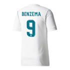 Retro BENZEMA #9 Real Madrid Domicile Maillot 2017/18 Blanc