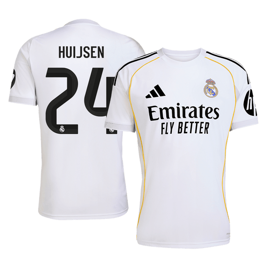 HUIJSEN #24 Maillot Domicile Real Madrid 2025/26 Blanc - Super