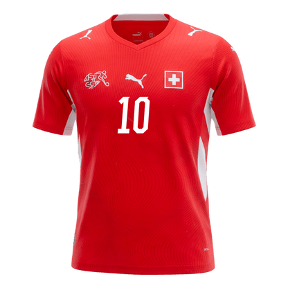 XHAKA #10 Switzerland Home Shirt - World Cup 2026 Red