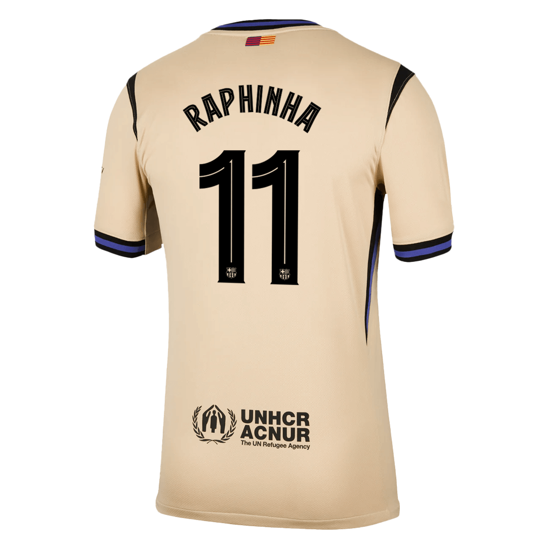 RAPHINHA #11 Barcelone Maillot Extérieur 2025/26 Jaune - UCL