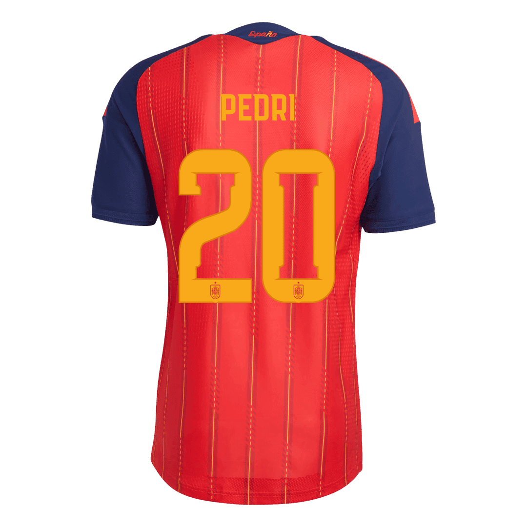 PEDRI #20 Espagne Domicile Maillot - Coupe du Monde 2026 Rouge Joueur