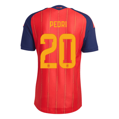 PEDRI #20 Espagne Domicile Maillot - Coupe du Monde 2026 Rouge Joueur