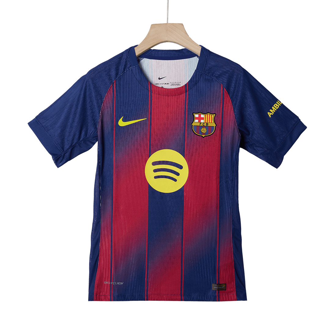 PEDRI #8 Barcelona Domicile Maillot 2025/26 Rouge&Bleu Joueur - UCL
