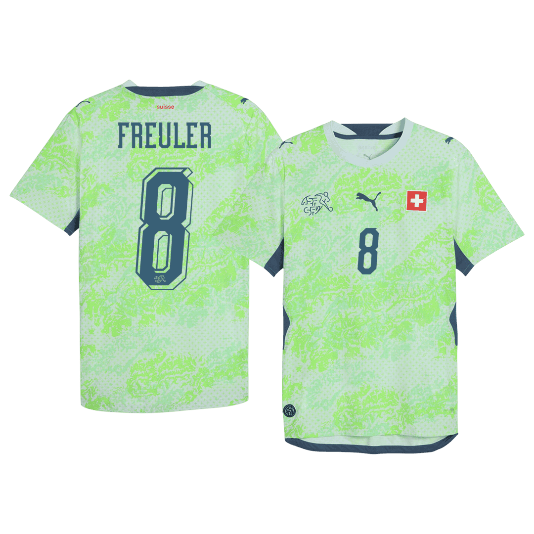MAILLOT EXTÉRIEUR REULER #8 Suisse - Coupe du Monde 2026 Vert