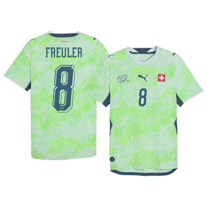 MAILLOT EXTÉRIEUR REULER #8 Suisse - Coupe du Monde 2026 Vert