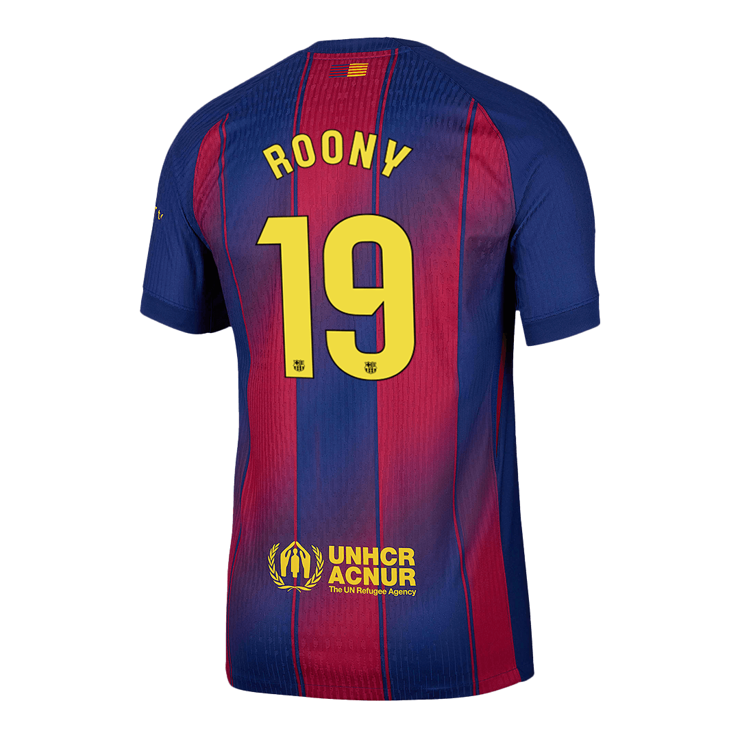 ROONY #19 Barcelona Domicile Maillot 2025/26 Rouge&Bleu Joueur