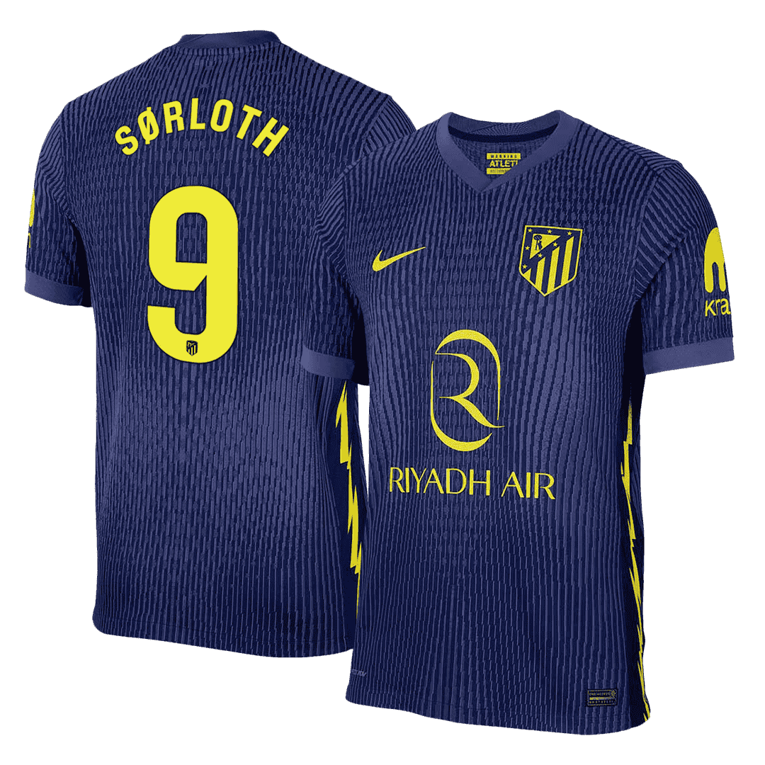 SØRLOTH #9 Atletico Madrid Maillot Extérieur 2025/26 Bleu marine Joueur