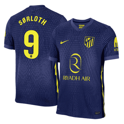 SØRLOTH #9 Atletico Madrid Maillot Extérieur 2025/26 Bleu marine Joueur