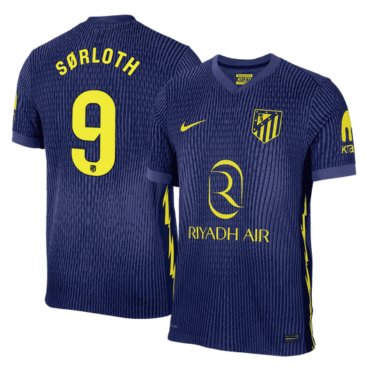 SØRLOTH #9 Atletico Madrid Extérieur Maillot 2025/26 Bleu marine Joueur