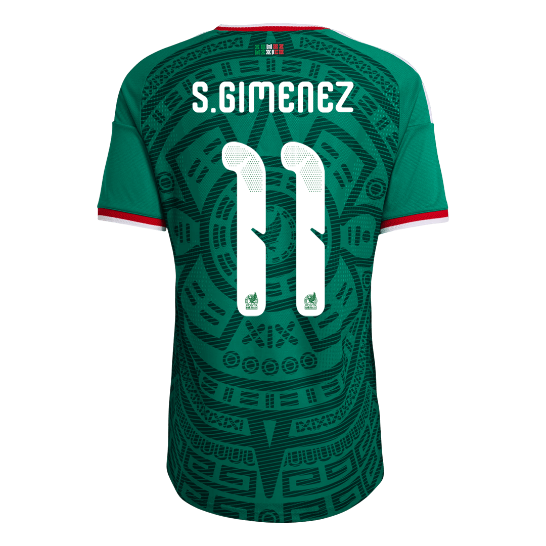 S.GIMENEZ #11 Mexico Home Jersey - 2026 World Cup Green Player