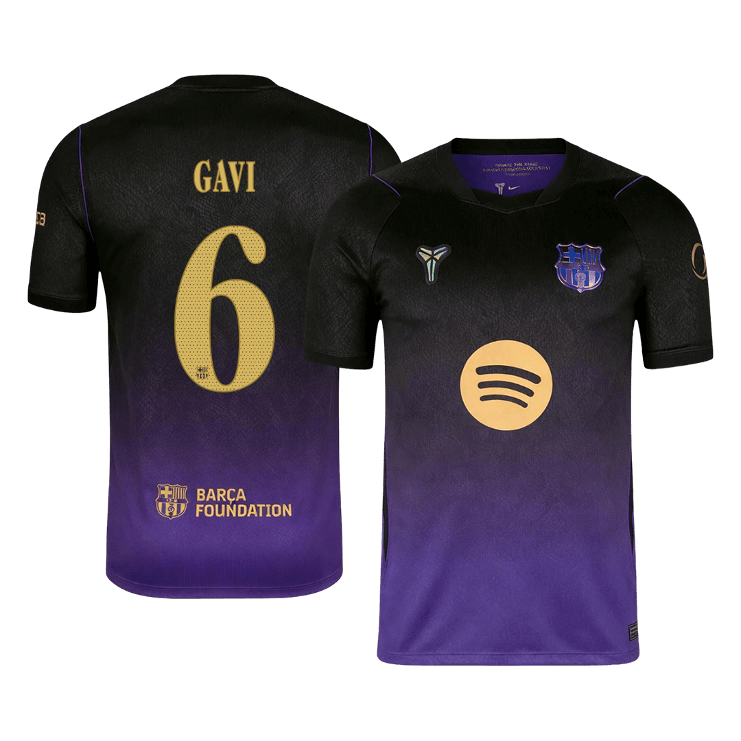 GAVI #6 Barcelona Extérieur Maillot 2026/27 Black/Purple - UCL