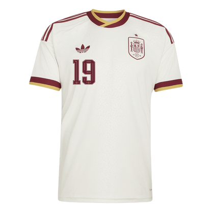 LAMINE YAMAL #19 Espagne Maillot Extérieur - Coupe du Monde 2026 Blanc
