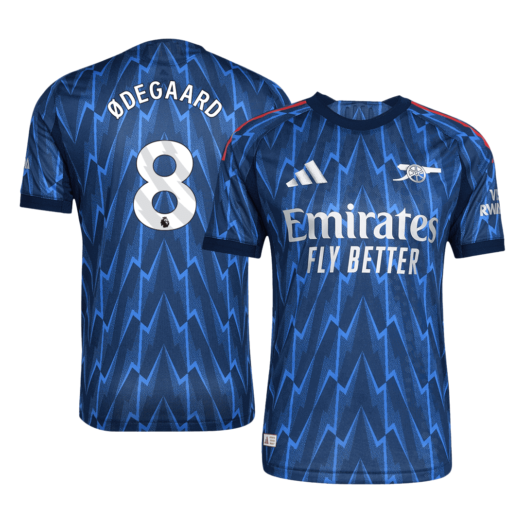 ØDEGAARD #8 Arsenal Extérieur Maillot 2025/26 Bleu Joueur