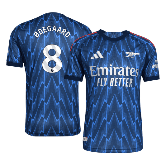 ØDEGAARD #8 Arsenal Extérieur Maillot 2025/26 Bleu Joueur