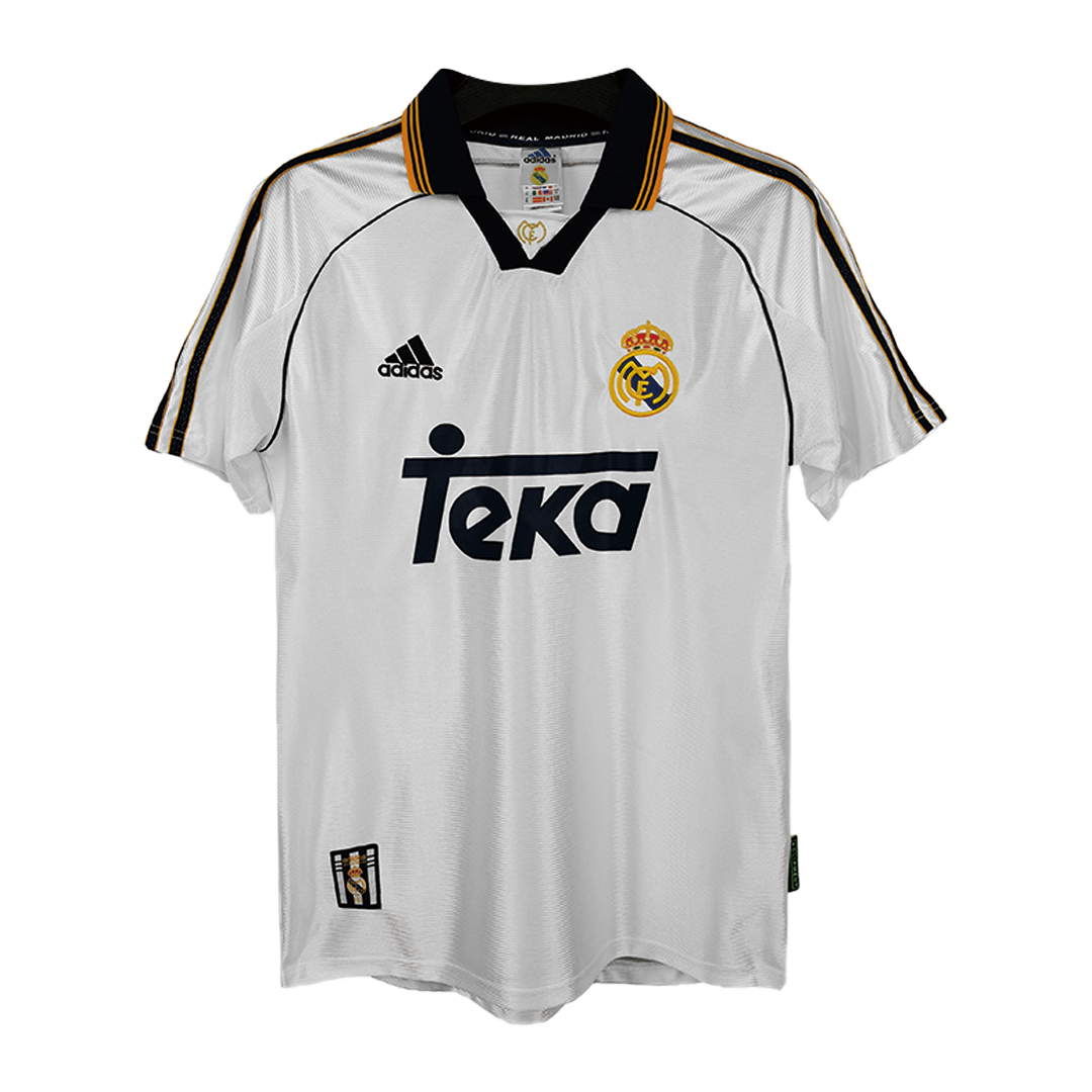 Maillot Domicile Rétro Real Madrid 1999/00 Blanc