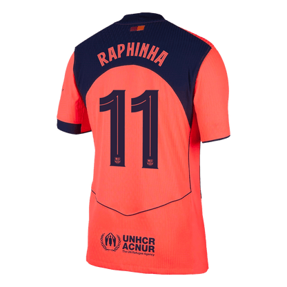 RAPHINHA #11 Barcelona Third Maillot 2025/26 Orange Joueur - UCL