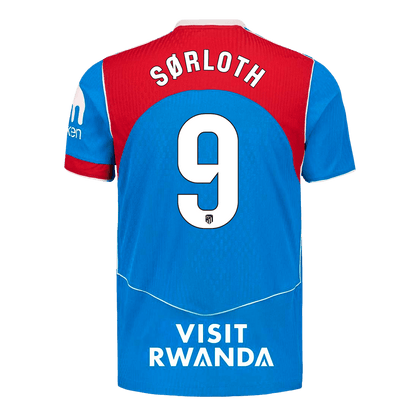 SØRLOTH #9 Atletico Madrid Troisième Maillot 2025/26 Bleu Joueur