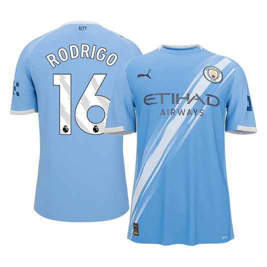 RODRIGO #16 Manchester City Domicile Maillot 2025/26 Bleu - Super