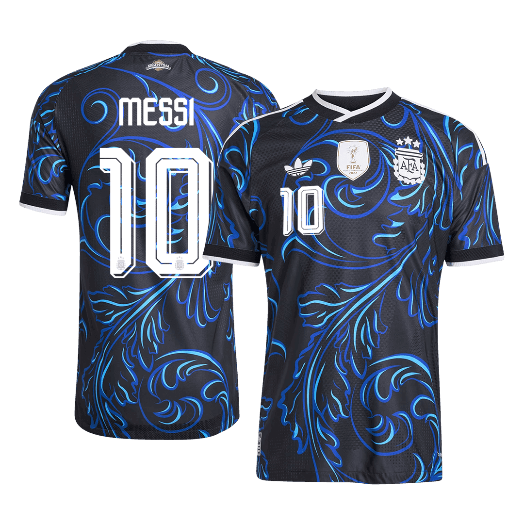 MESSI #10 Argentine Maillot Extérieur - Coupe du Monde 2026 Noir Joueur