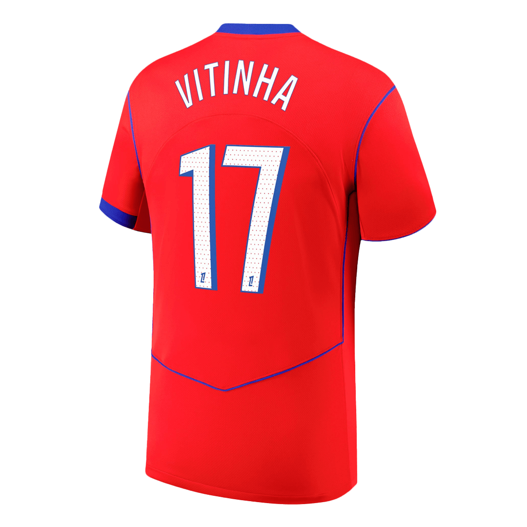 VITINHA #17 Maillot Third PSG 2025/26 Rouge