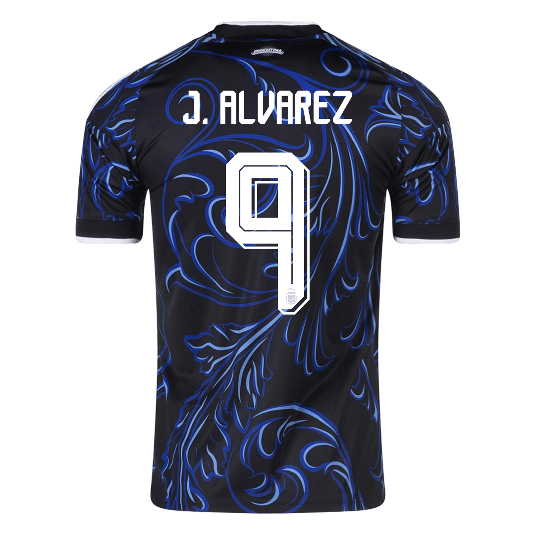 J. ALVAREZ #9 Maillot Extérieur Argentine - Coupe du Monde 2026 Noir