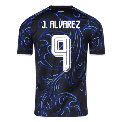 J. ALVAREZ #9 Maillot Extérieur Argentine - Coupe du Monde 2026 Noir