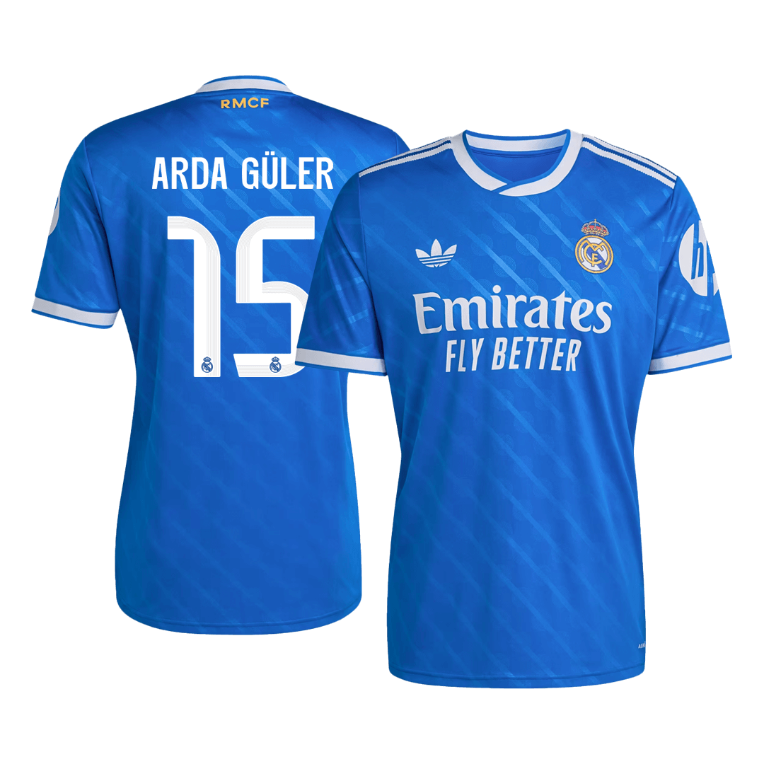ARDA GÜLER #15 Real Madrid Troisième Maillot 2025/26 Bleu