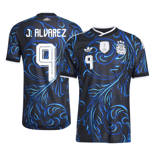 J. ALVAREZ #9 Argentine Maillot Extérieur - Coupe du Monde 2026 Noir Joueur