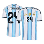 E. FERNANDEZ #24 Maillot Domicile Argentin - Coupe du Monde 2026 Bleu&Blanc Joueur