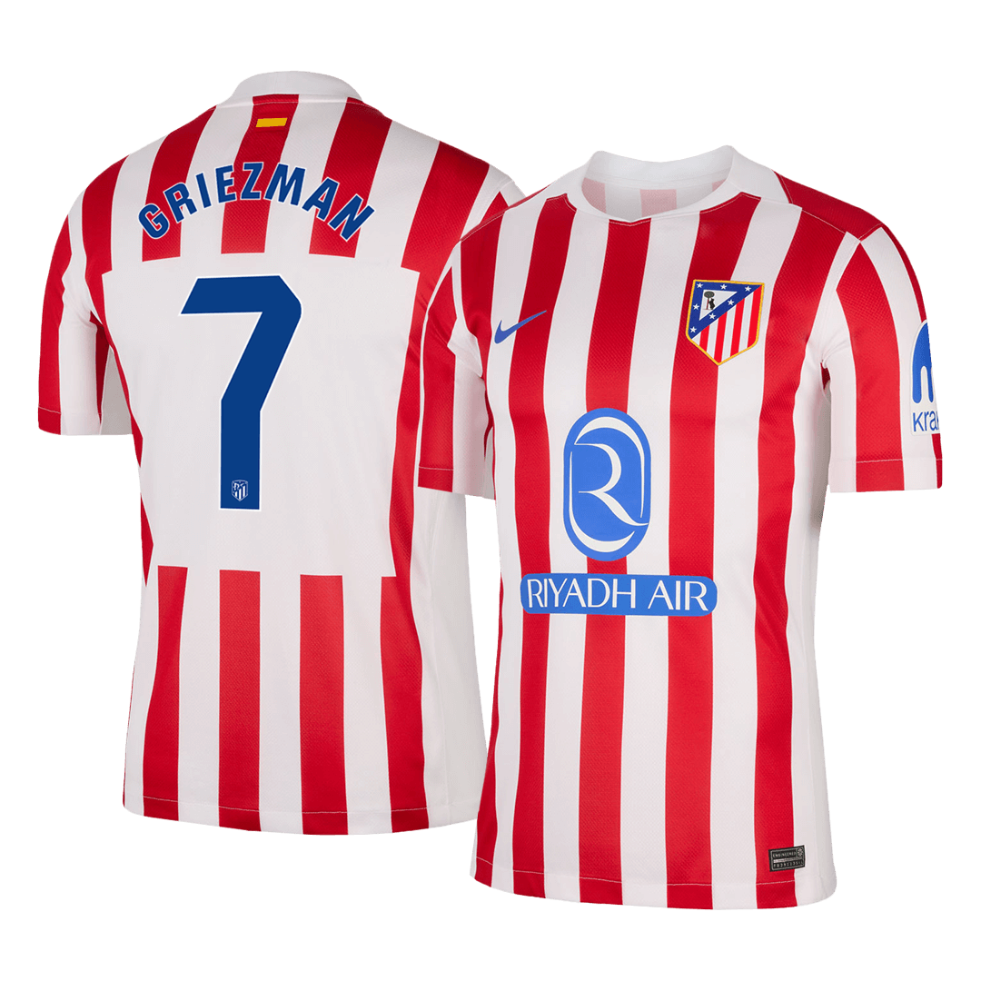 GRIEZMANN #7 Atlético de Madrid Maillot Domicile 2025/26 Rouge&Blanc