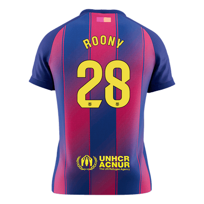 ROONY #28 Barcelona Domicile Maillot 2025/26 Rouge&Bleu - Super