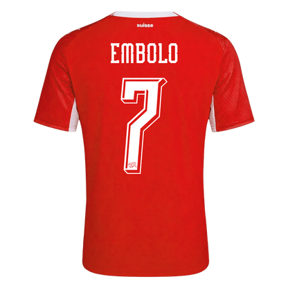 EMBOLO #7 Switzerland Home Jersey - 2026 World Cup Red