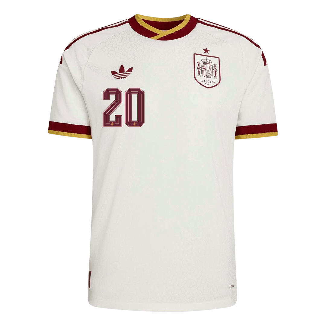 PEDRI #20 Spain Away Jersey - 2026 World Cup White Player