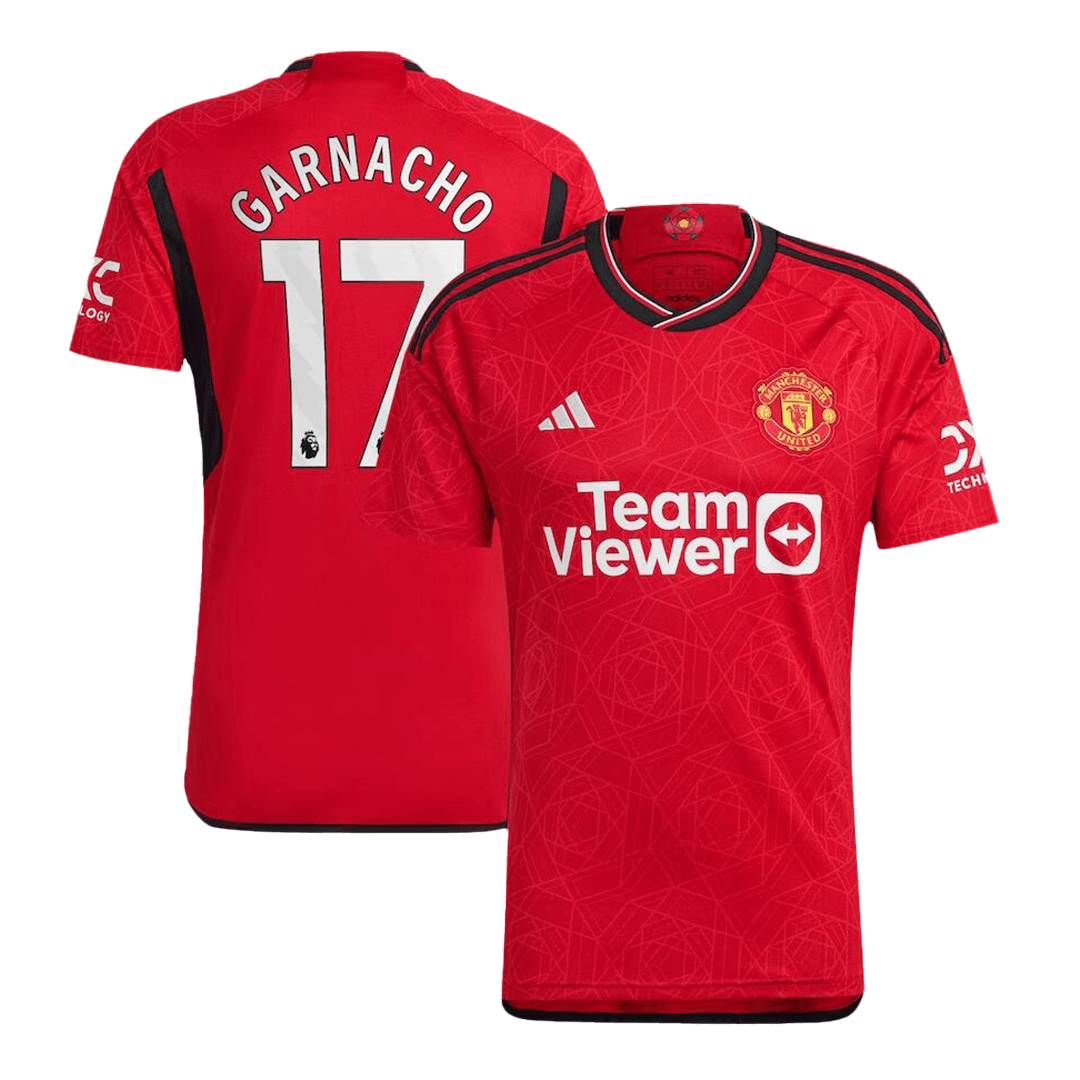 GARNACHO #17 Manchester United Domicile Maillot 2023/24 Rouge