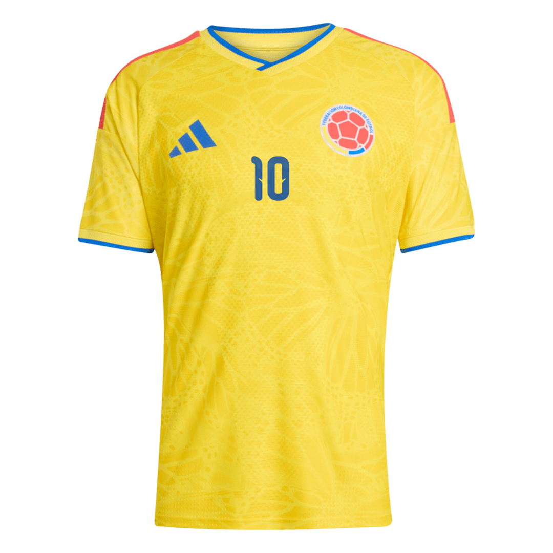 JAMES #10 Colombie Domicile Maillot - Coupe du Monde 2026 Jaune Joueur