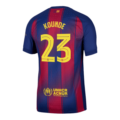 KOUNDE #23 Barcelone Domicile Maillot 2025/26 Rouge&Bleu Joueur - UCL