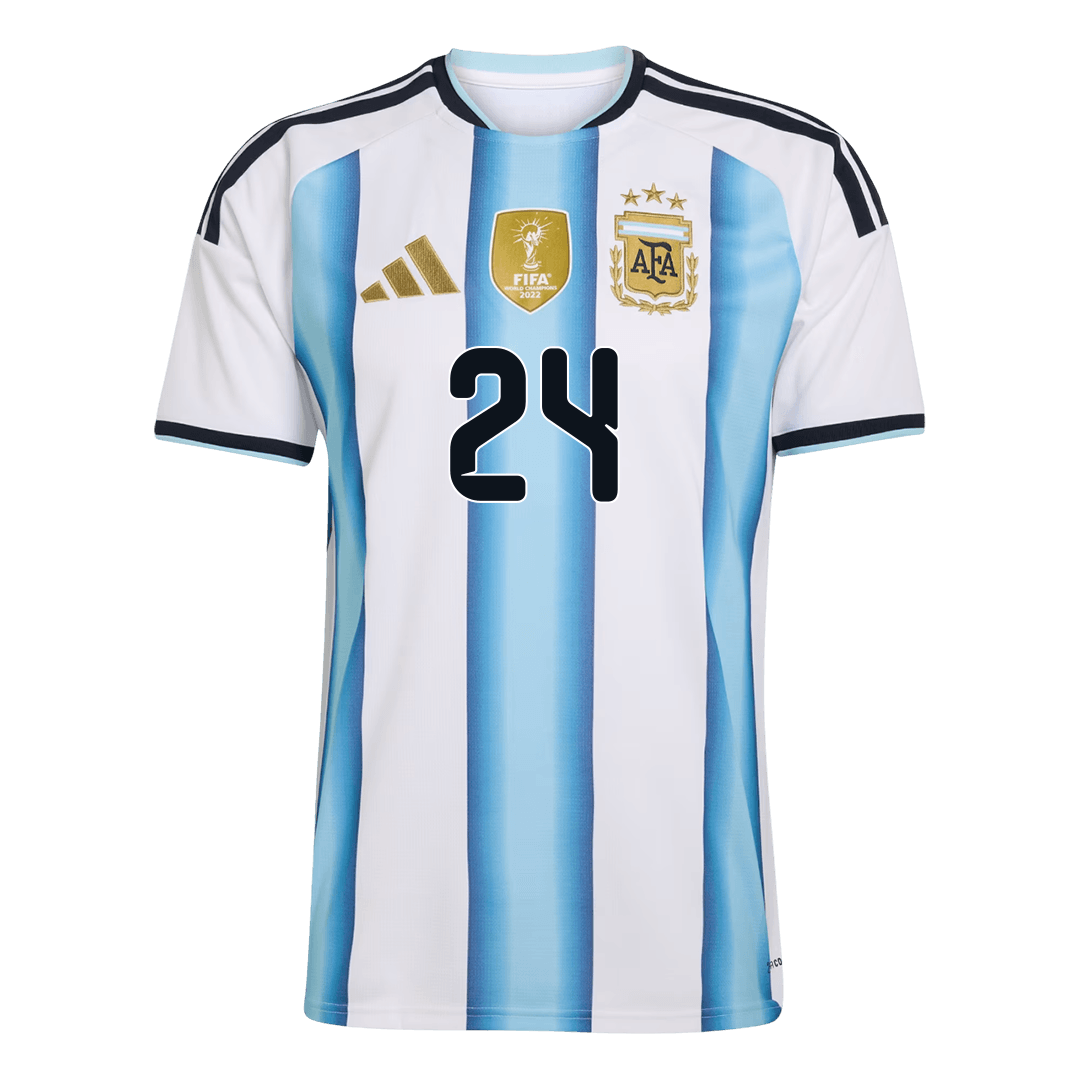 E. FERNANDEZ #24 Argentine Domicile Maillot - Coupe du Monde 2026 Blue&White - Super
