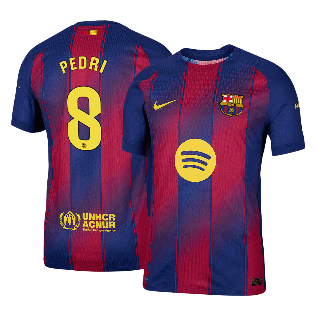 PEDRI #8 Barcelona Domicile Maillot 2025/26 Rouge&Bleu Joueur