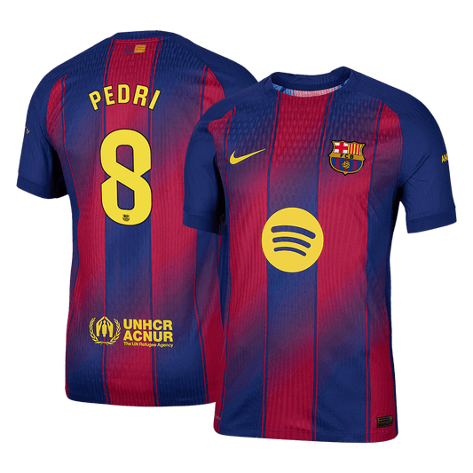 PEDRI #8 Barcelone Maillot Domicile 2025/26 Rouge&Bleu Joueur