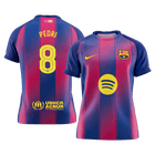 PEDRI #8 Barcelone Domicile Maillot 2025/26 Rouge&Bleu - UCL - Super