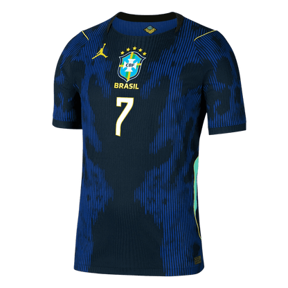 VINI JR. Maillot Extérieur #7 Brésil - Coupe du Monde 2026 Bleu Marine Joueur