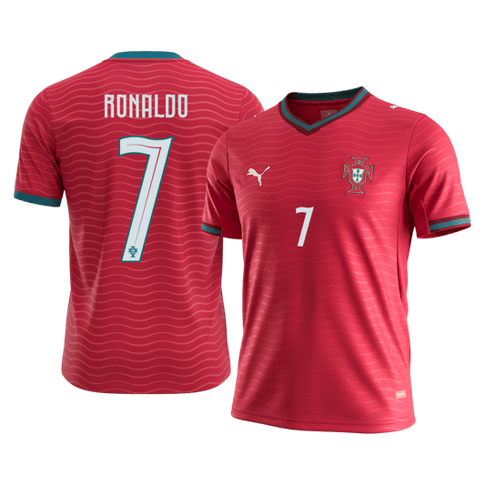 RONALDO #7 Portugal Home Jersey - 2026 World Cup Red - Super