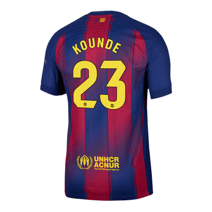 KOUNDE #23 Barcelona Domicile Maillot 2025/26 Rouge&Bleu Joueur