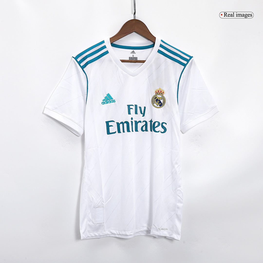 Retro BENZEMA #9 Real Madrid Domicile Maillot 2017/18 Blanc