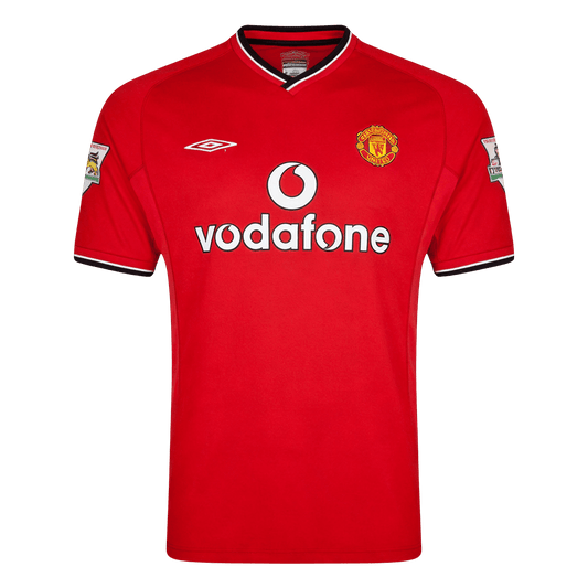 Maillot Domicile Rétro Manchester United 2000/02 Rouge
